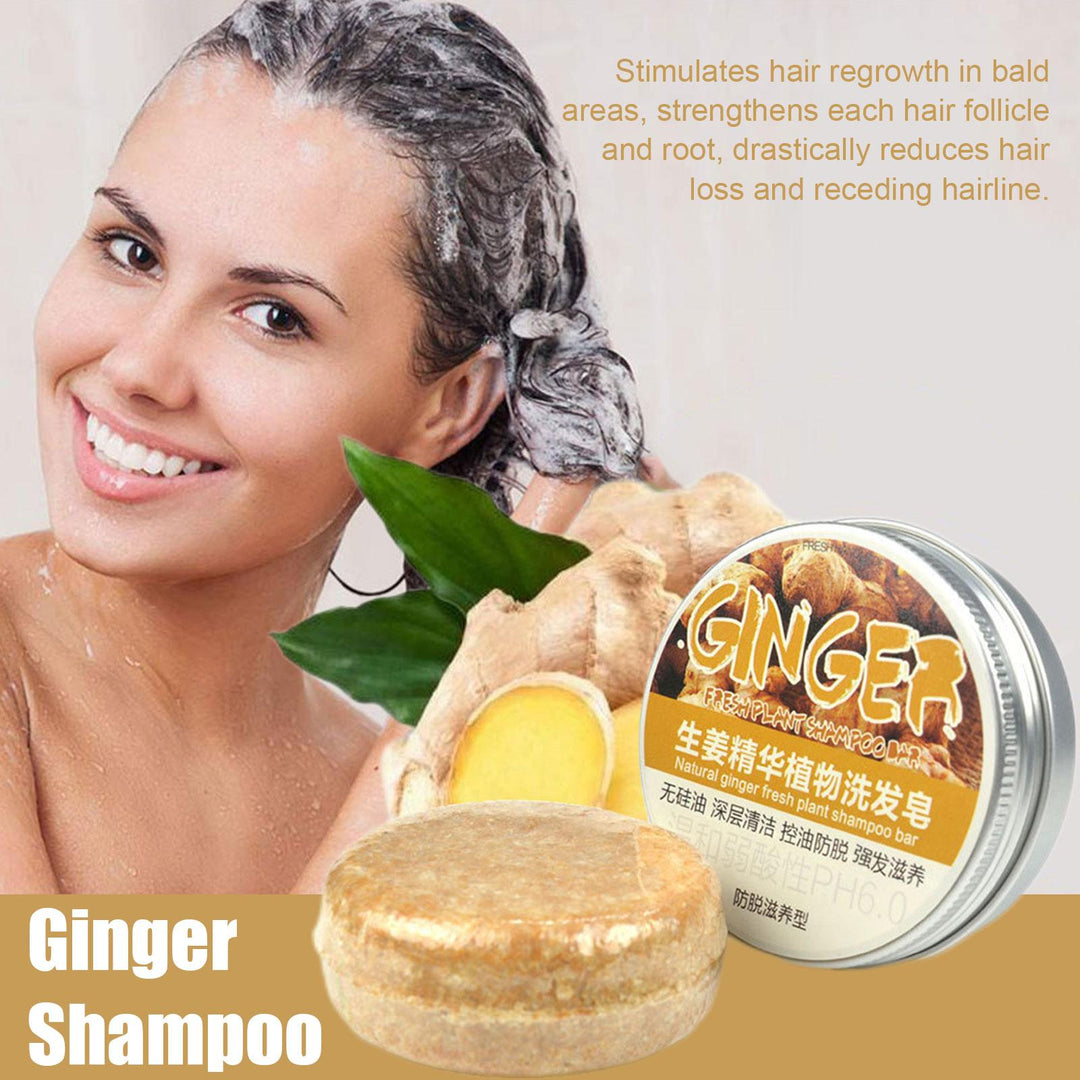 Natural Ginger Polygonum Soap Hair Growth Shampoo Soap Cold Processed Soap Hair Shampoo Bar Pure Plant Hair Shampoos Hair Care