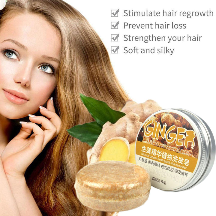 Natural Ginger Polygonum Soap Hair Growth Shampoo Soap Cold Processed Soap Hair Shampoo Bar Pure Plant Hair Shampoos Hair Care